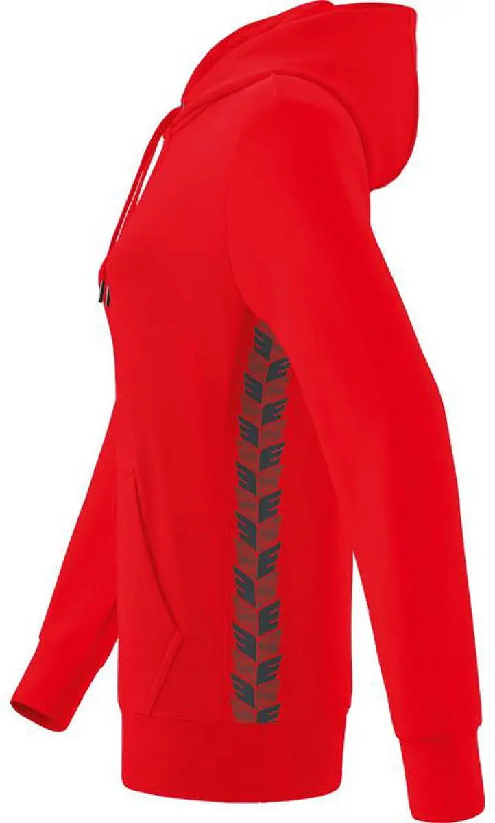 Erima Essential Team Sweatshirt Dames - Slate Grey/Rood - Maat 40