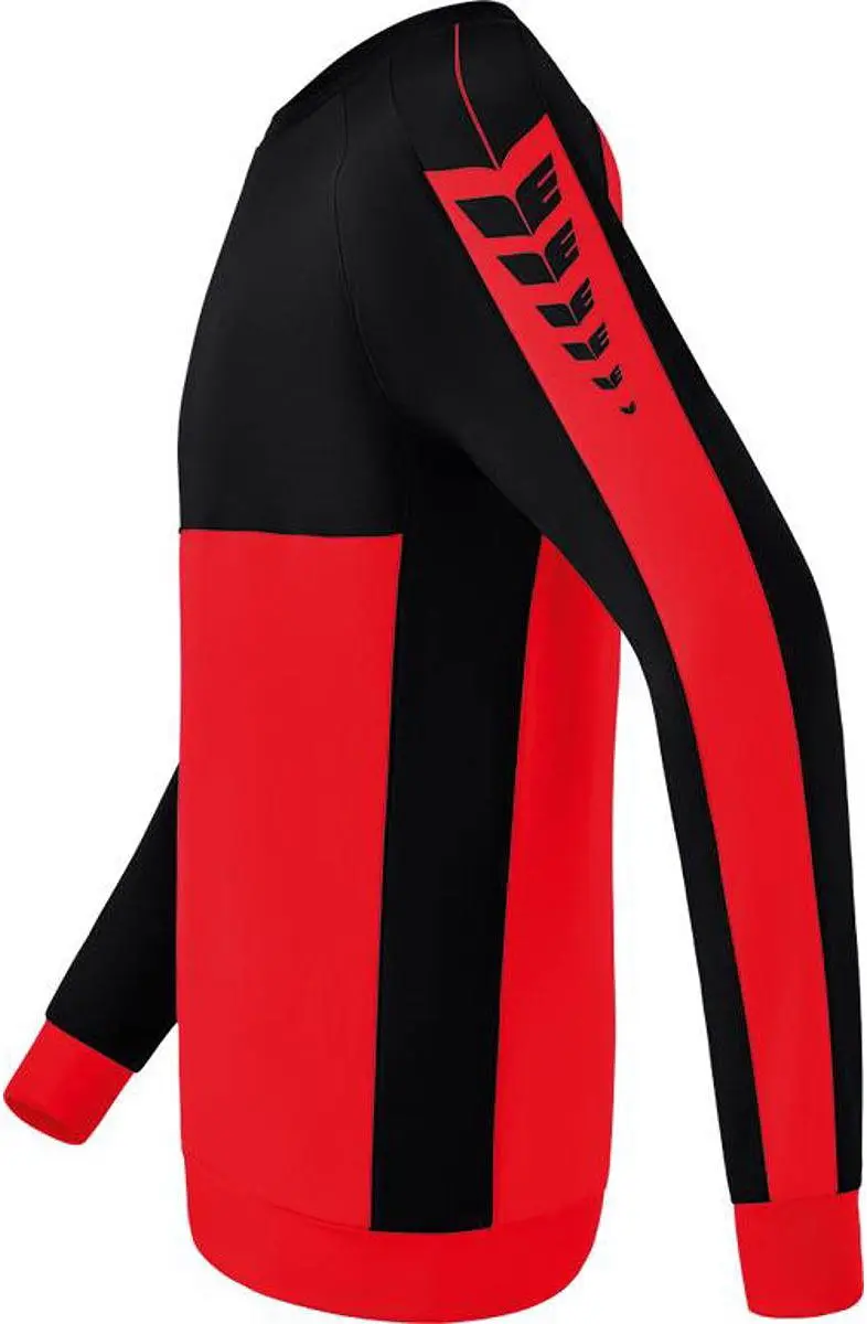 Erima Six Wings Sweatshirt Kinderen 152 - Rood/Zwart