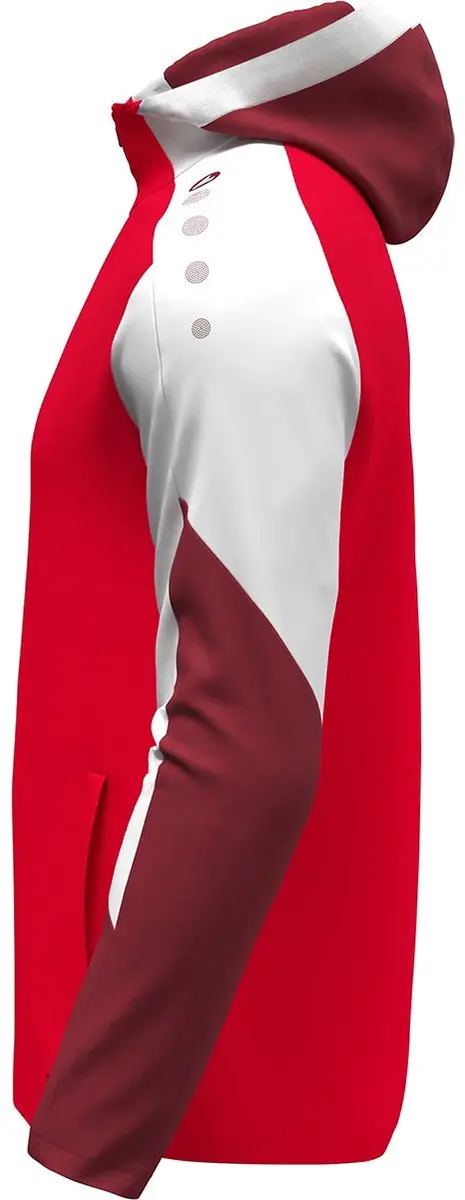 Jako Dynamic Jas Kinderen - Rood/Wit/Donkerrood - Maat 152