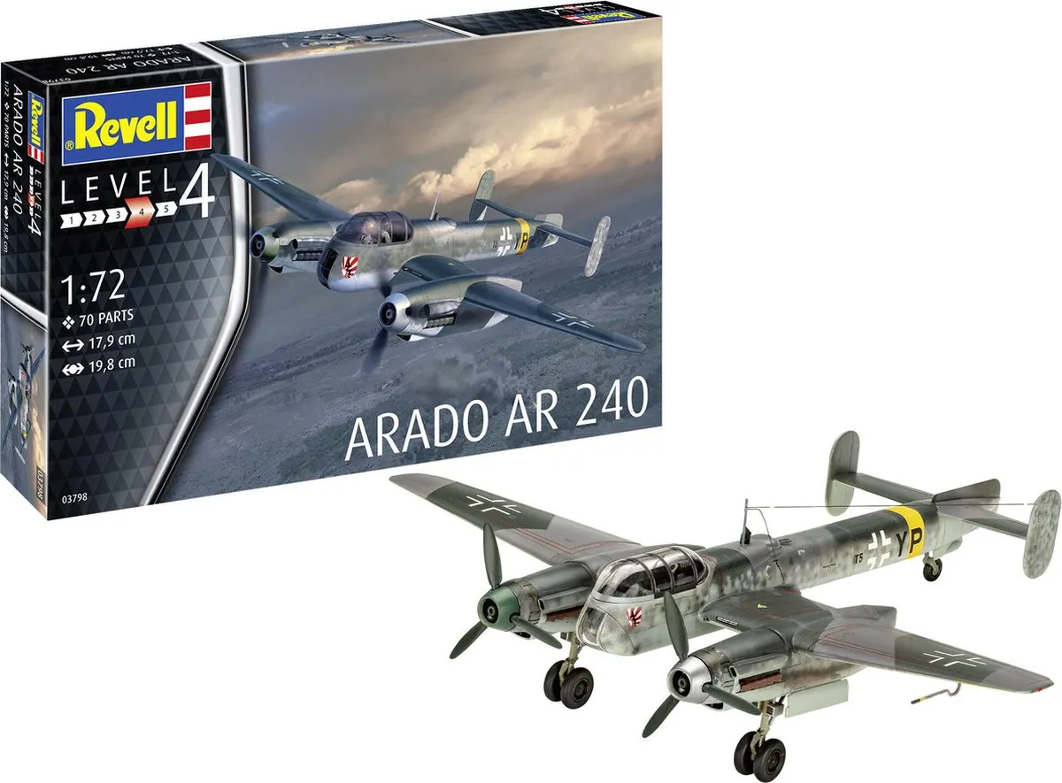 Revell 03798 Arado Ar 240 Modelbouwpakket Vliegtuig 1:72 - Multi