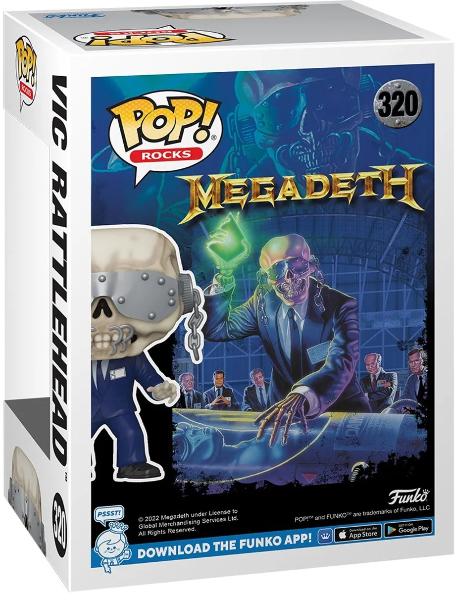 Funko POP! Rocks Vic Rattlehead Megadeth Verzamelfiguur - 9 cm - afbeelding 3 van 3