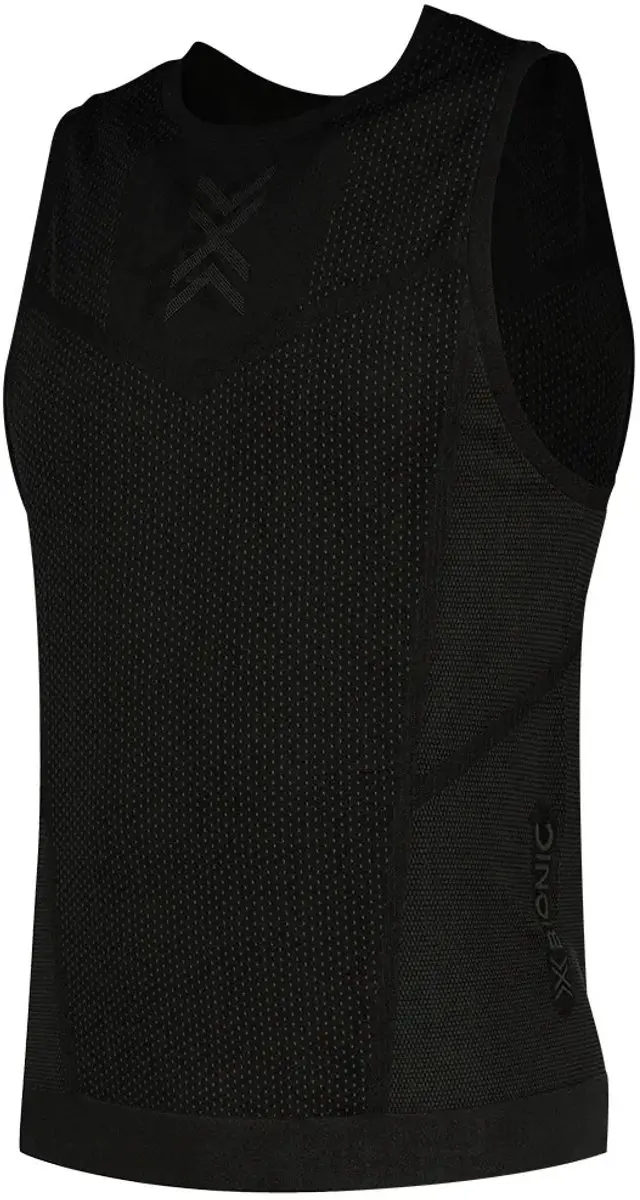 X-Bionic Xceed Run Tanktop Heren - M - X Zwart/Rhinogrijs