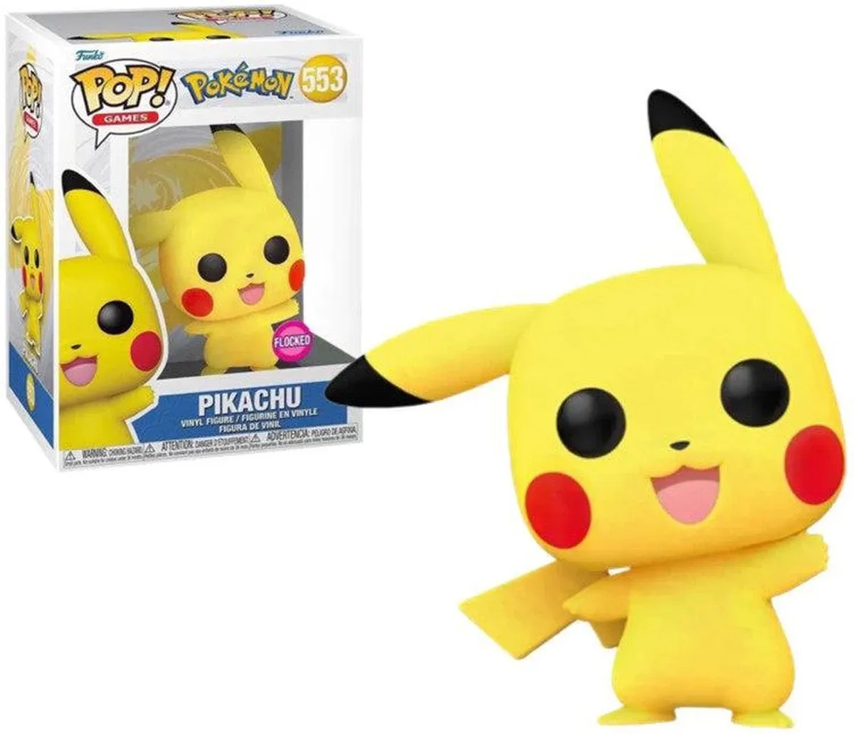 Funko Pop! Pokémon Pikachu Waving Flocked Exclusive