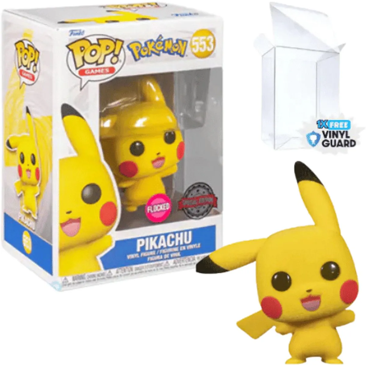 Funko Pop! Pokémon Pikachu Waving Flocked Exclusive - 553