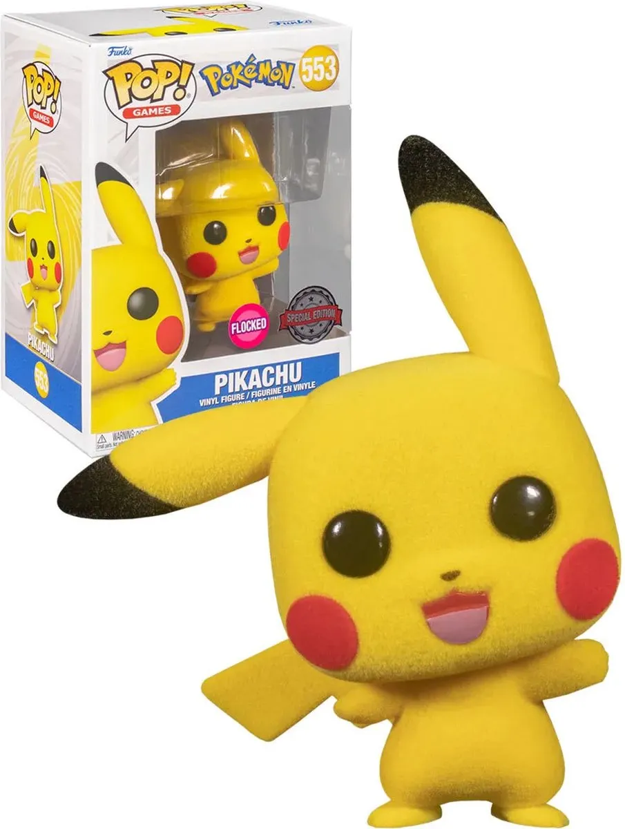 Funko Pop! Pokémon Pikachu Waving Flocked Exclusive - 553