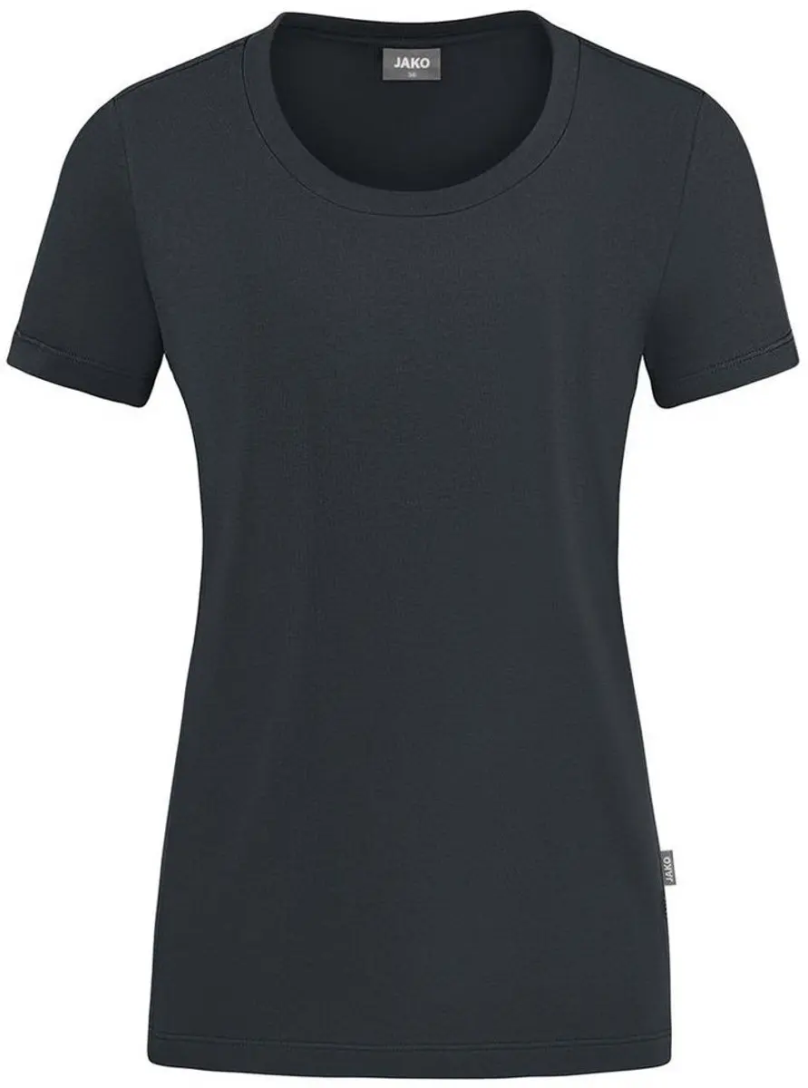JAKO Organic Stretch T-Shirt Dames - Maat 46 - Antraciet
