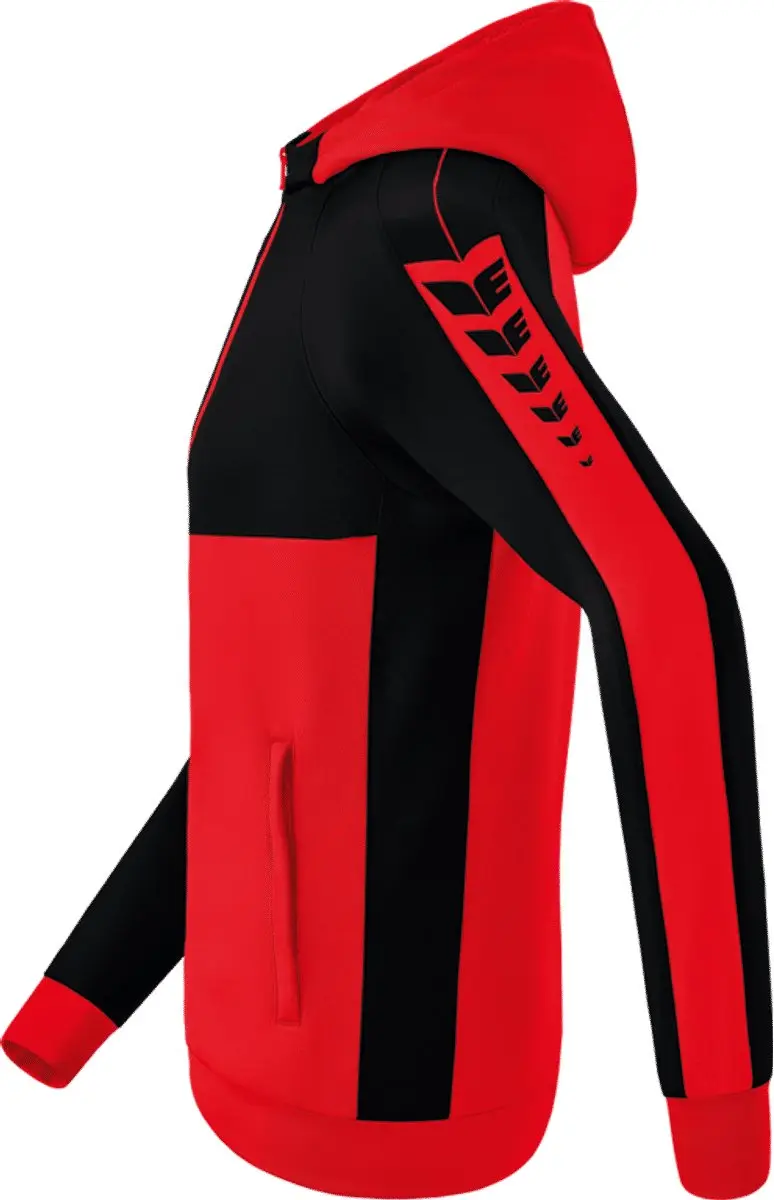 Erima Six Wings Trainingsjack Heren - Rood/Zwart 3XL