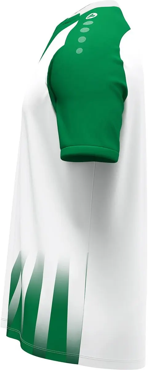 Jako Vintage Shirt Korte Mouw Heren - L - Wit/Groen