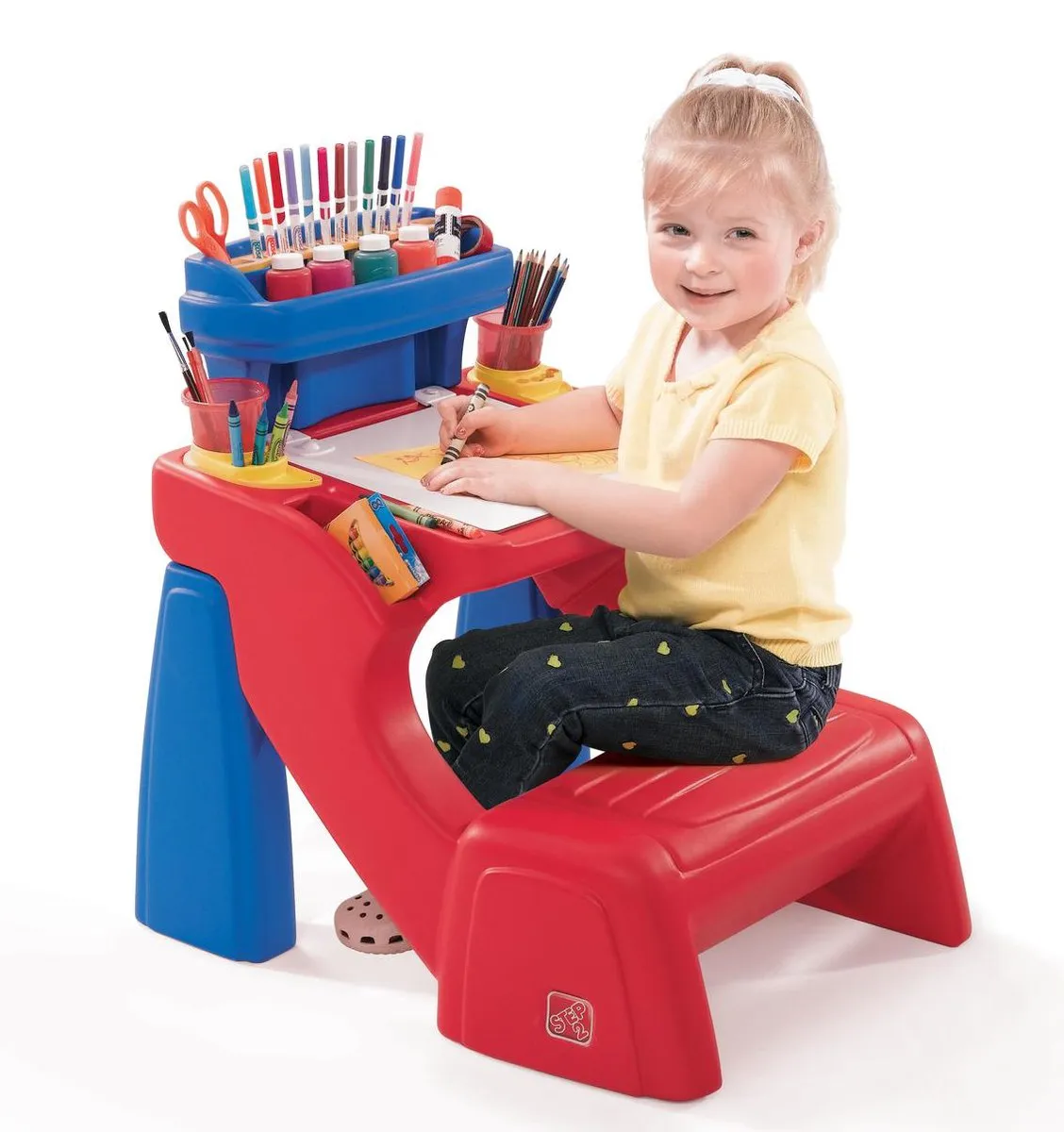 Step2 Write Desk Bureau - Rood/Blauw