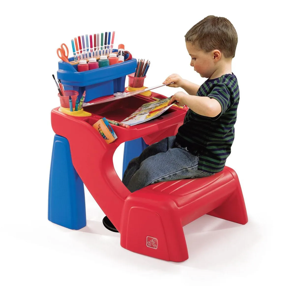 Step2 Write Desk Bureau - Rood/Blauw