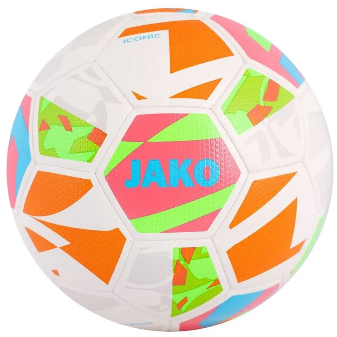 Jako Iconic 350G Lightbal Maat 5 - Wit/Koraal/Fluo Groen