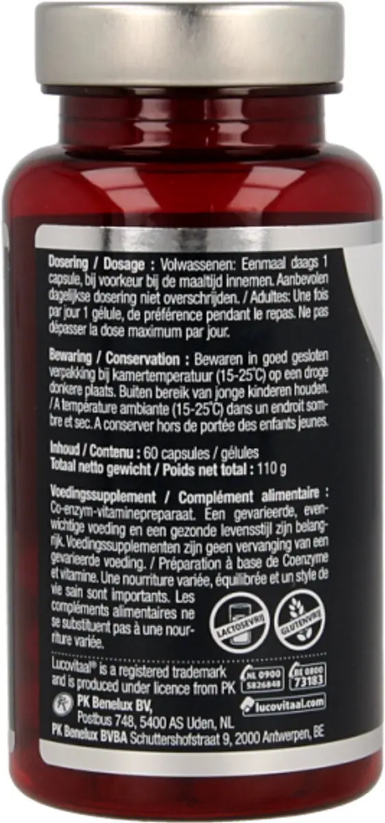 Lucovitaal One a Day Q10 30mg - 60 Capsules - afbeelding 4 van 6