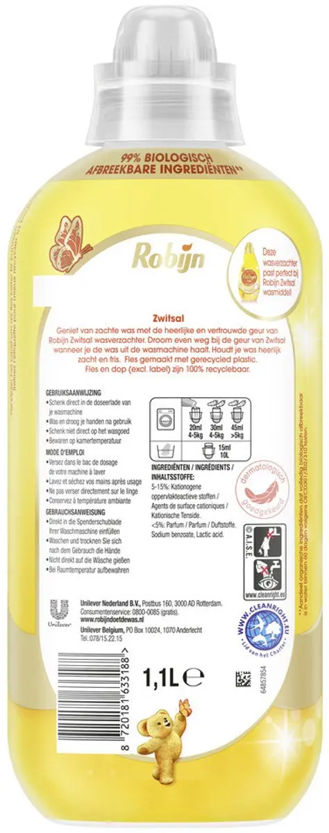 Robijn Zwitsal Wasverzachter 1100ml