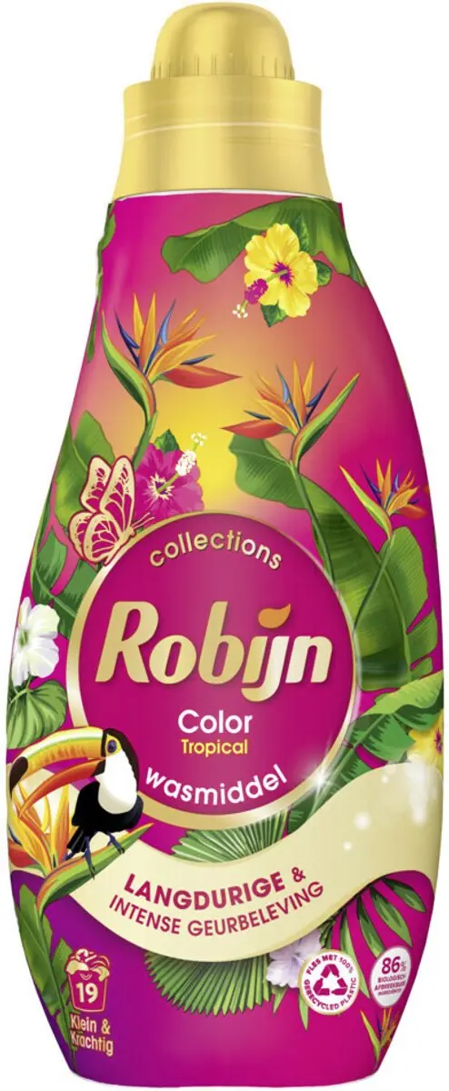 Robijn Klein & Krachtig Wasmiddel Color Tropical 665ml