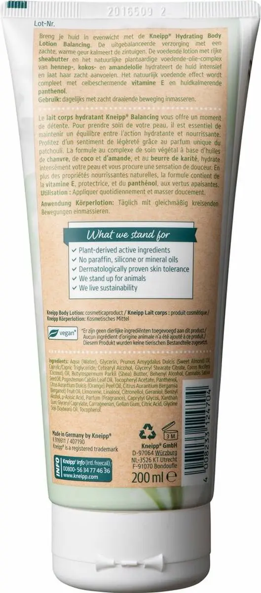 Kneipp Balancing Bodylotion Patchouli 200ml