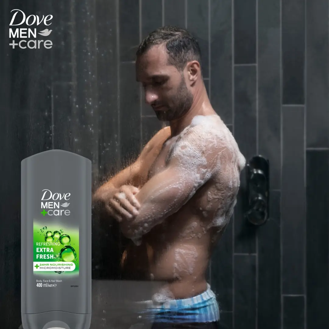 Dove Men+Care Extra Fresh Douchegel 400ml - afbeelding 9 van 11