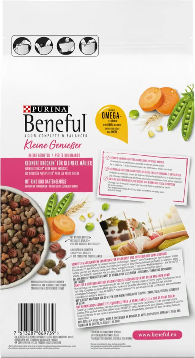 Purina Beneful Kleine Genieter Rund & Groente Hondenvoer 1.4kg - afbeelding 4 van 6