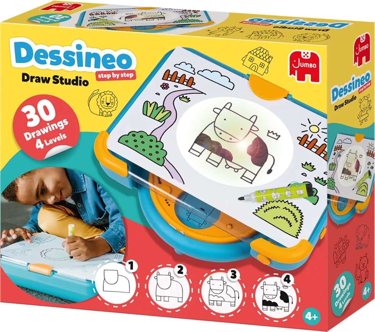 Jumbo Dessineo Tekentafel Hobbypakket - 30 Stickers - 10 A4 Bladen