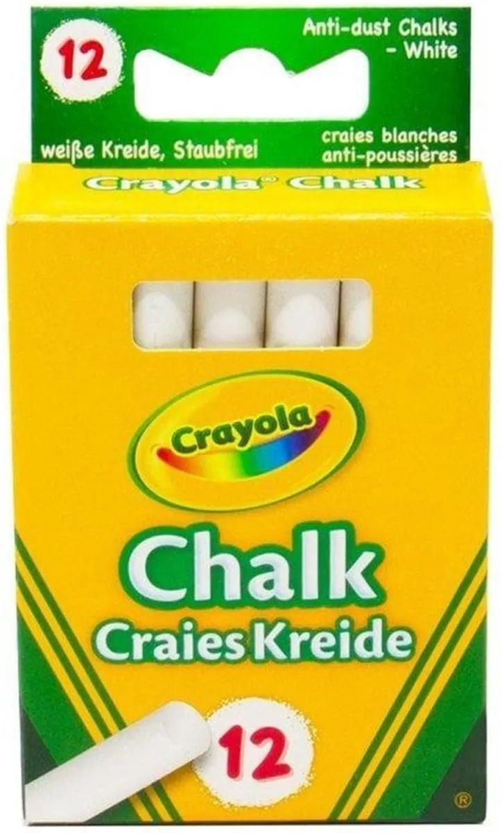 Crayola Hobbypakket Wit Bordkrijt 12 Stuks