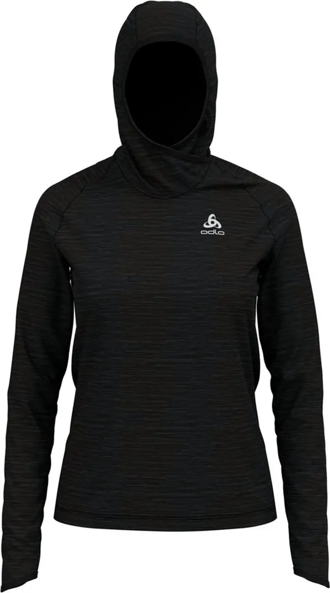 Odlo Hoody midlayer Run Easy Warm ZWART