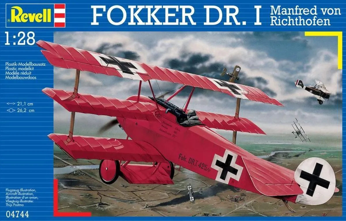 Revell Fokker Dr.I 04744 Modelbouwpakket - 1:28 - Multi
