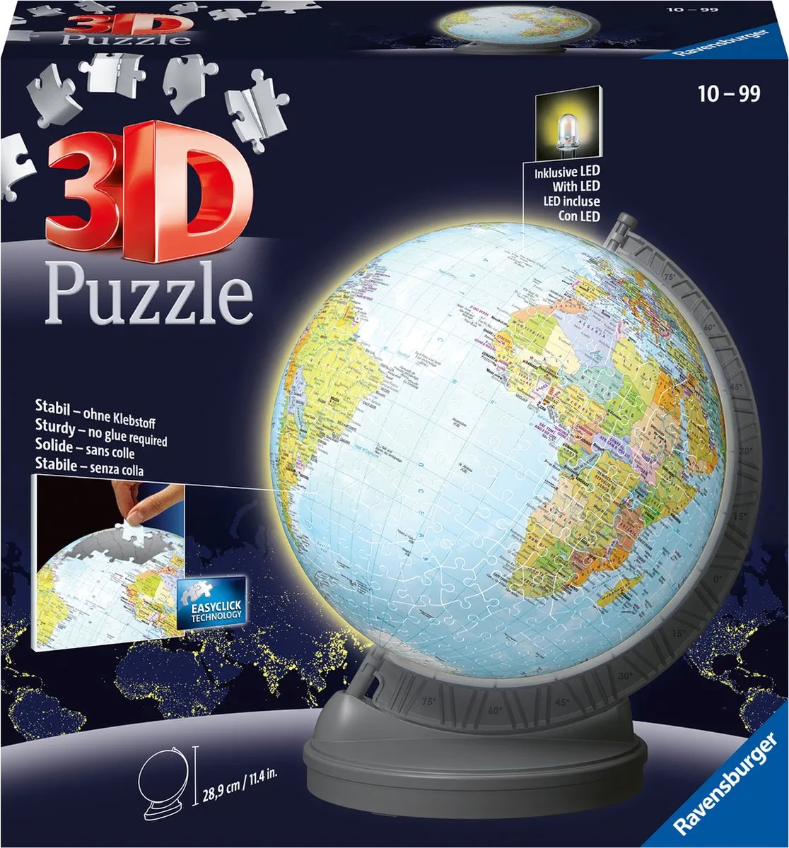 Ravensburger Aarde met licht 3D Puzzel 3540 Stuks - Multicolor