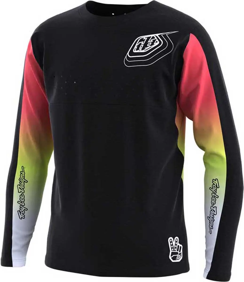 Troy Lee Designs Sprint Langarm Enduro Trui Zwart 8 Years Kinderen
