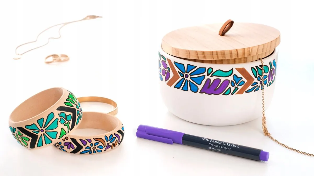Faber-Castell Porselein- en Glasstiften 4 Stuks - Multicolor