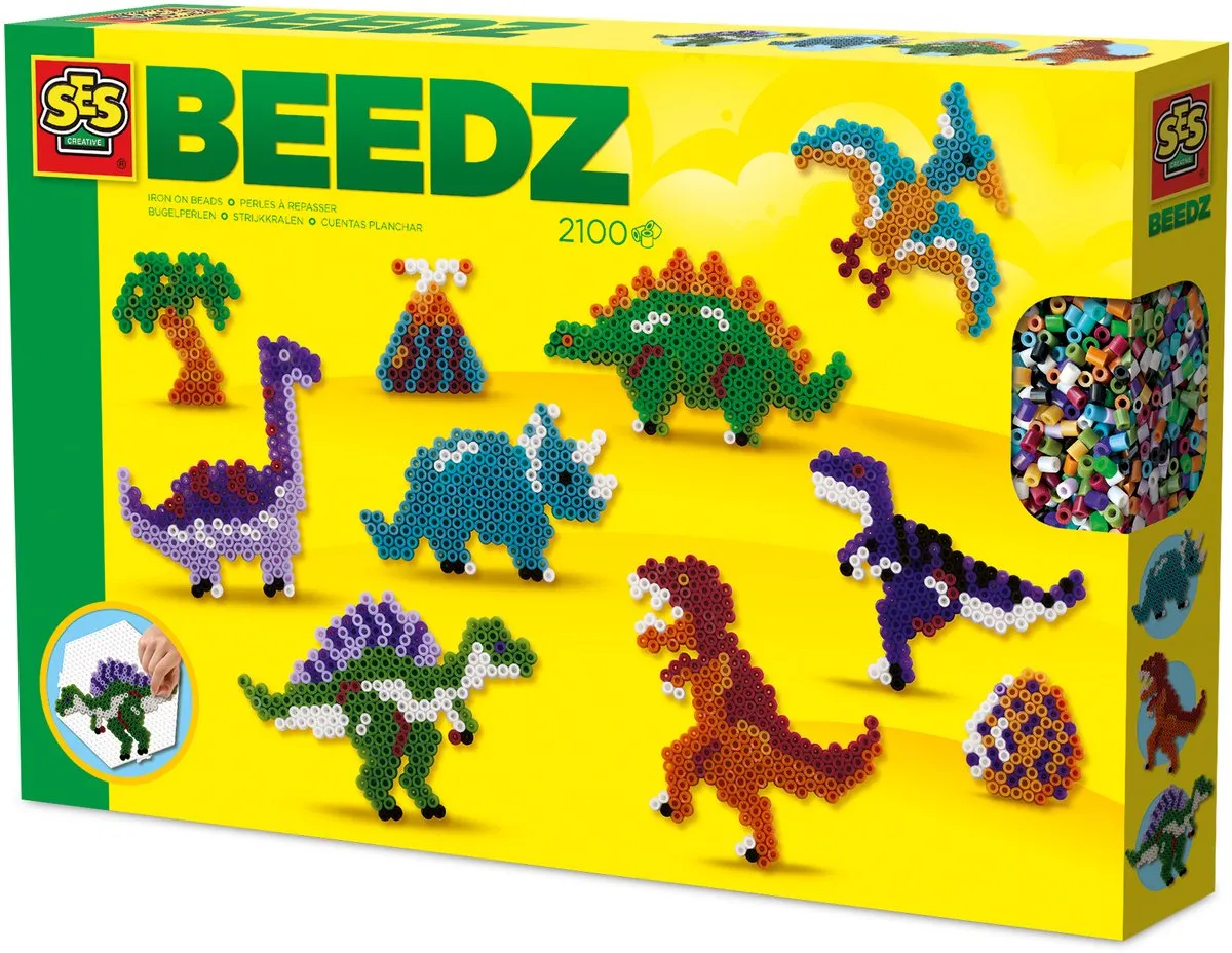 SES Creative Beedz Dino Wereld Strijkkralen 2100 Stuks
