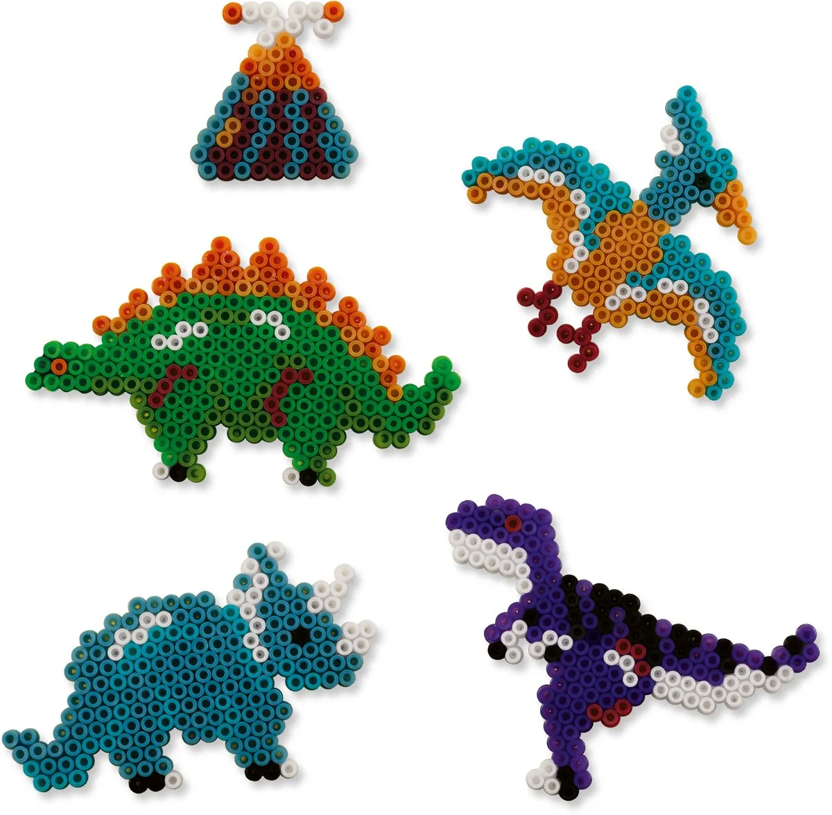 SES Creative Beedz Dino Wereld Strijkkralen 2100 Stuks - 15 Kleuren