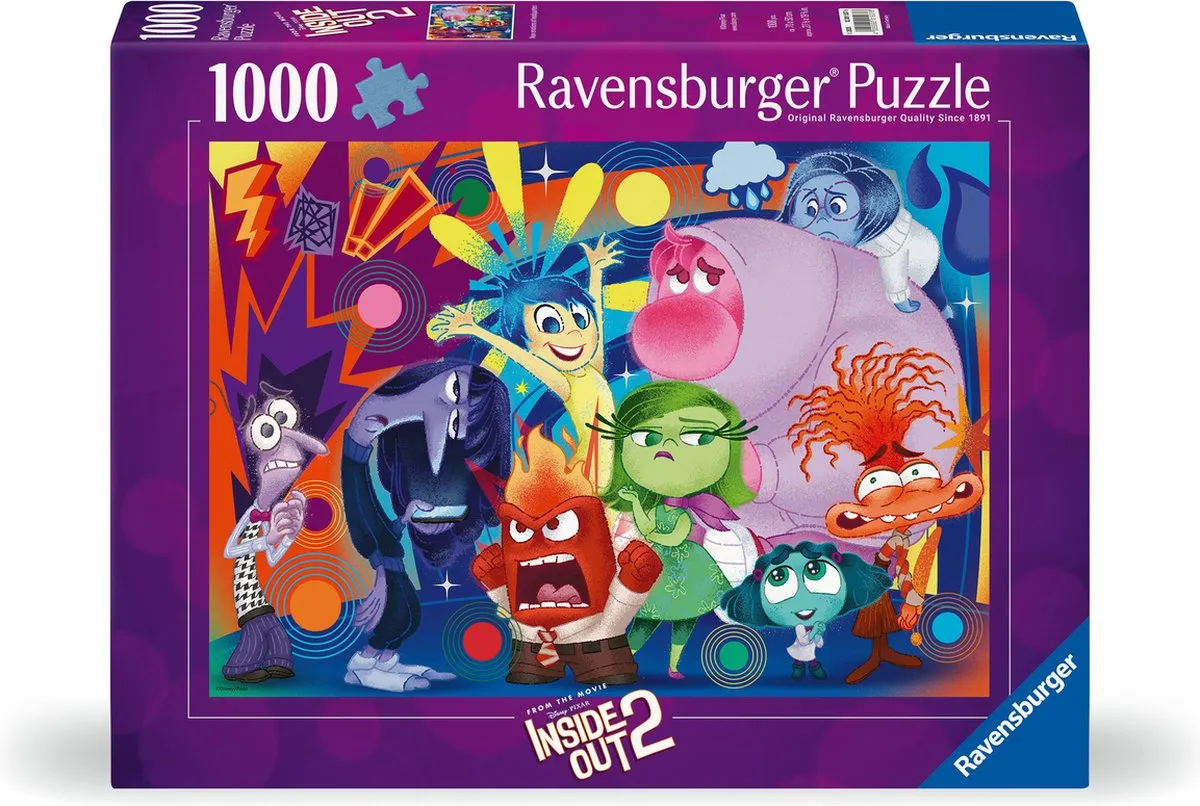 Ravensburger Inside Out 2 Legpuzzel 1000 Stuks - Multicolor