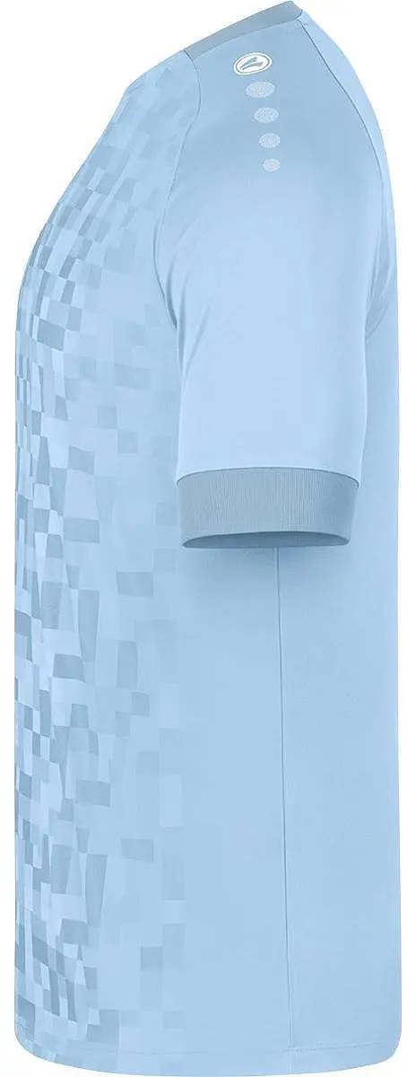 JAKO Pixel Shirt Korte Mouw Heren - M - Lichtblauw