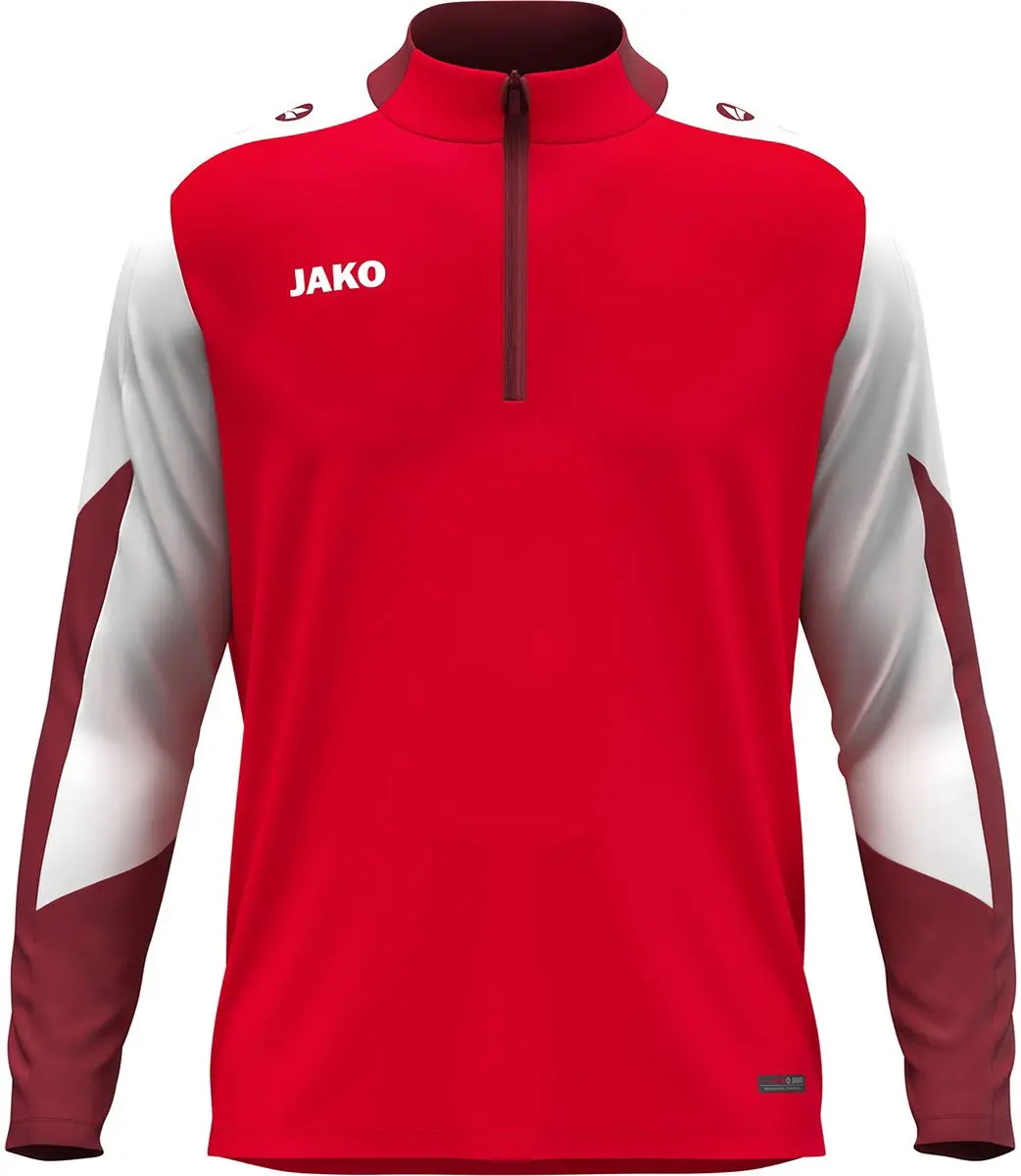 Jako Dynamic Ziptop Dames - Rood/Wit/Donkerrood L