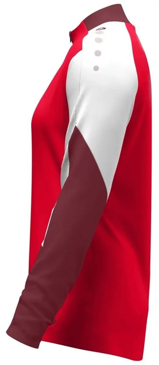 Jako Dynamic Ziptop Dames - Rood/Wit/Donkerrood L - afbeelding 6 van 6