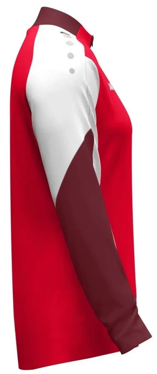 Jako Dynamic Ziptop Dames - Rood/Wit/Donkerrood L