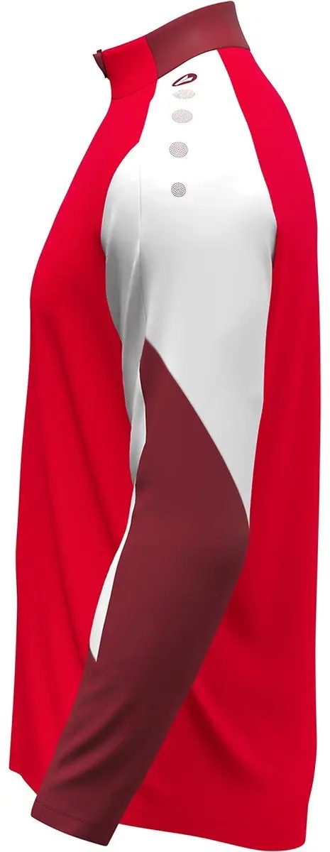 Jako Dynamic Ziptop Dames - Rood/Wit/Donkerrood L