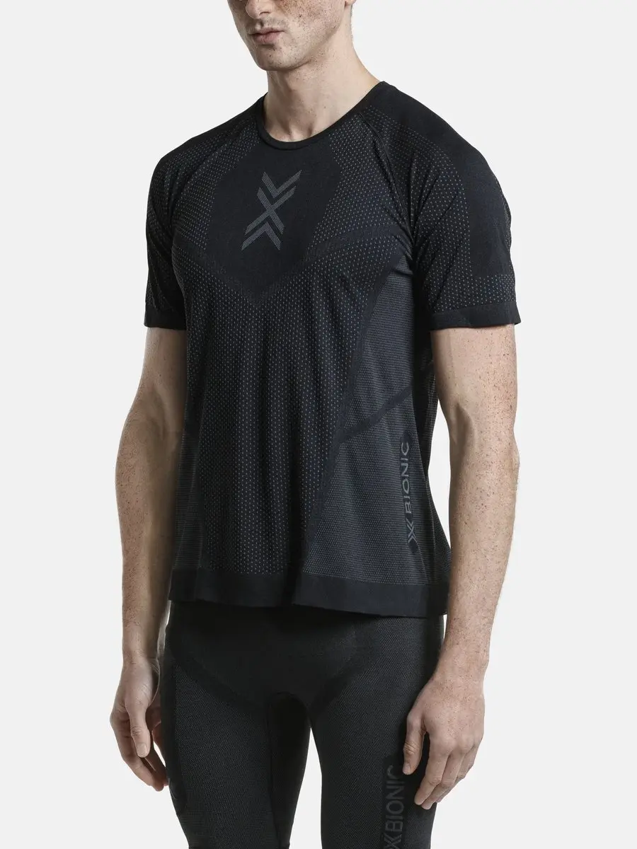 X-Bionic Xceed Hardloopshirt Korte Mouwen Heren - M - X Zwart/Rhinogrijs