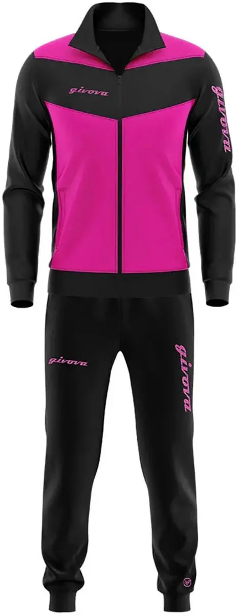Givova Visa Trainingspak - XS - Zwart/Fuchsia