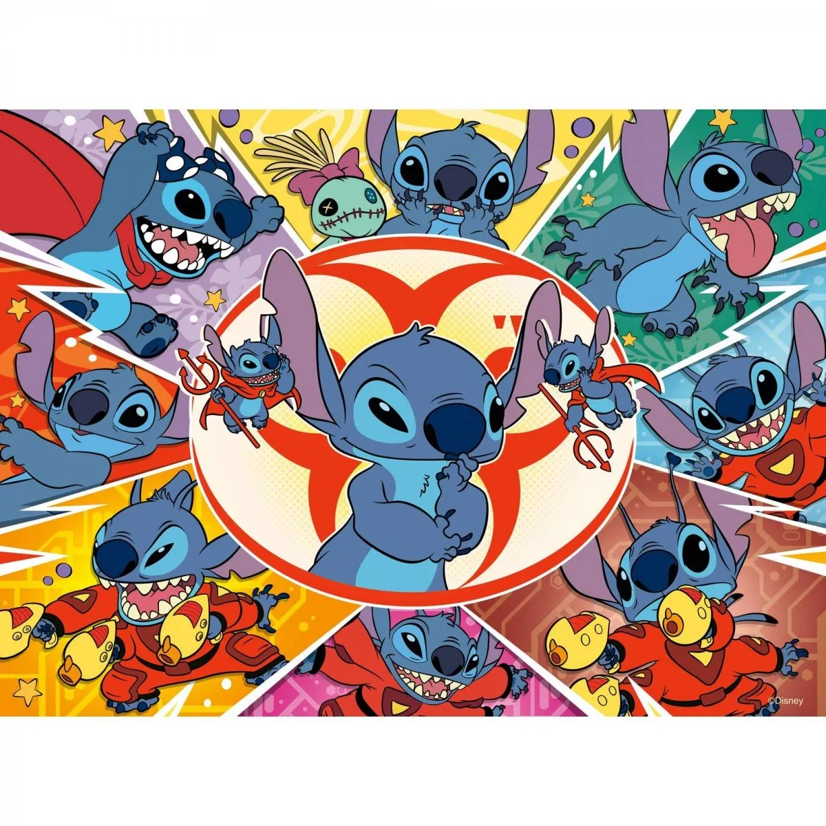 Ravensburger Disney Stitch Kersteditie Puzzel 100 XXL Stukken RAV-120040309 - Multicolor