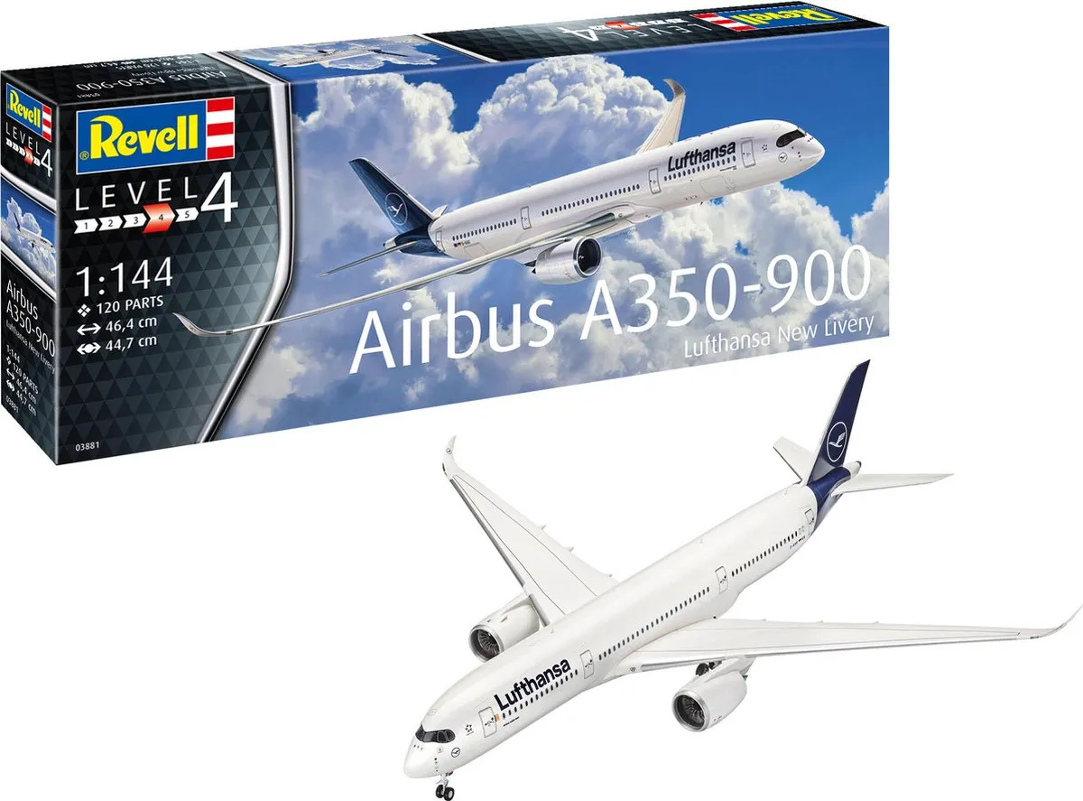 Revell 03881 Airbus A350-900 Modelbouwpakket - Lufthansa - 1:144 - Multi