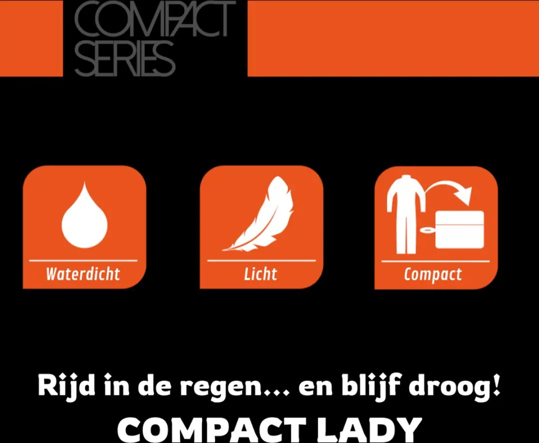 IXON Compact Lady Regenjas - Zwart - Maat XXL
