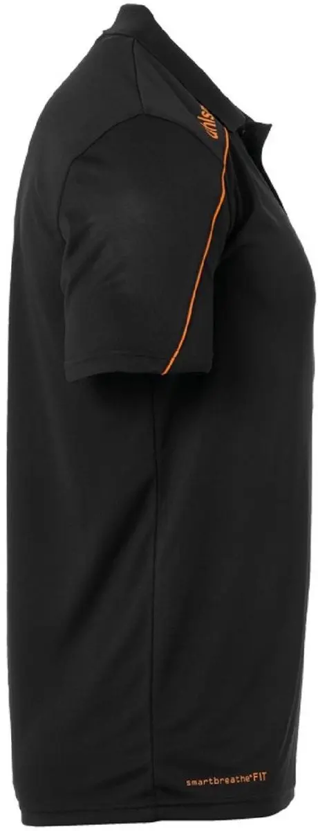 Uhlsport Stream 22 Polo Kinderen 164 - Zwart/Fluo Oranje