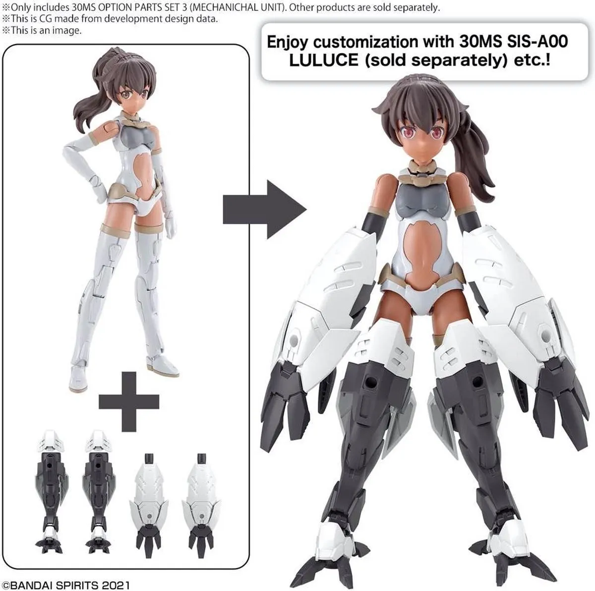 Bandai Namco Gundam 30MS Option Parts Set 3 Modelbouwset