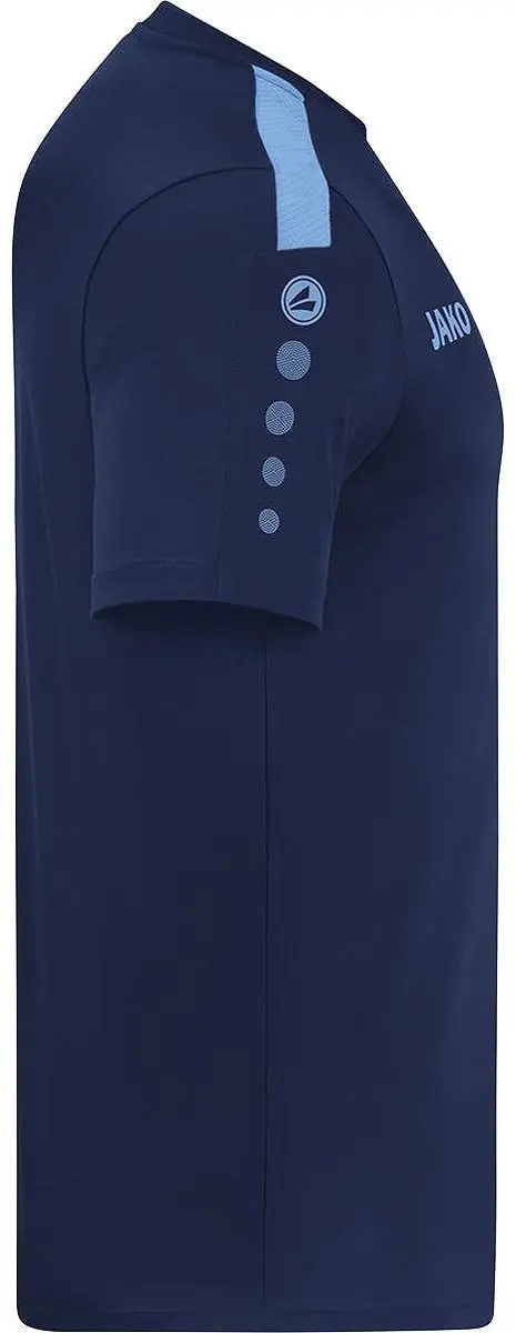 JAKO Power Shirt Korte Mouw Kinderen 140 - Hemelsblauw/Marine