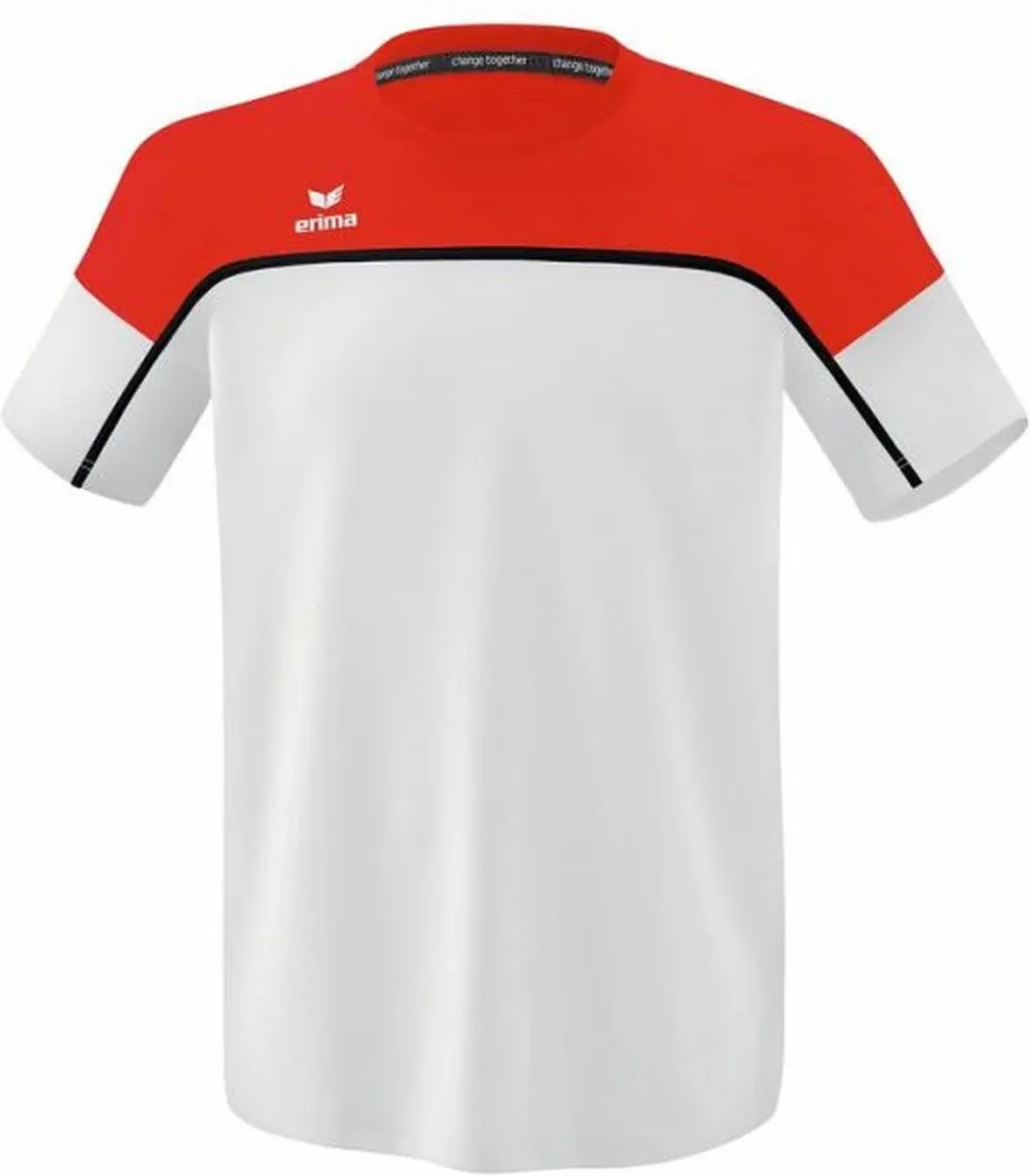Erima Change T-Shirt Dames - 34 - Zwart/Rood/Wit
