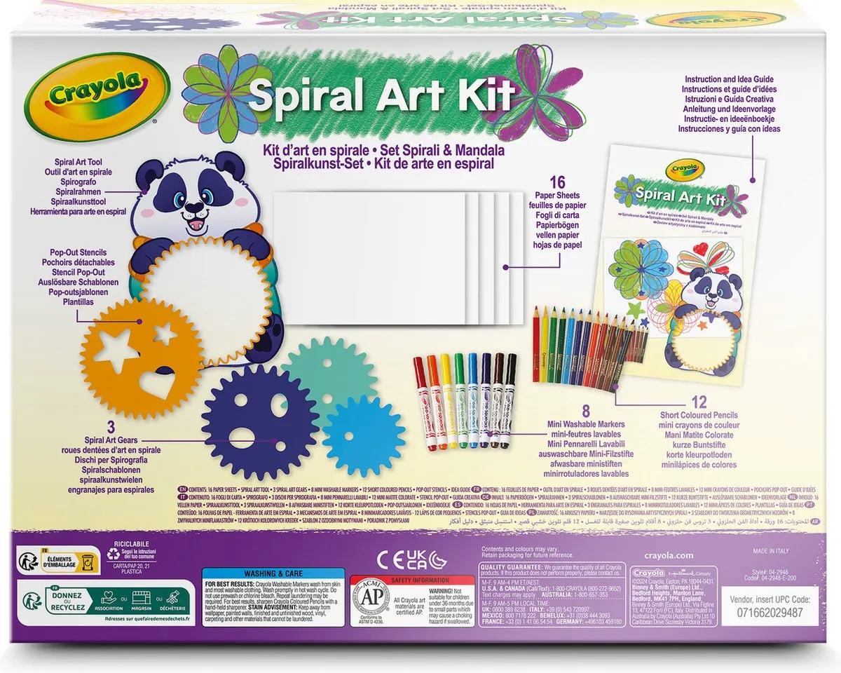 Crayola Spiraalkunstkit Knutselset - Veelkleurig - 23 Stuks