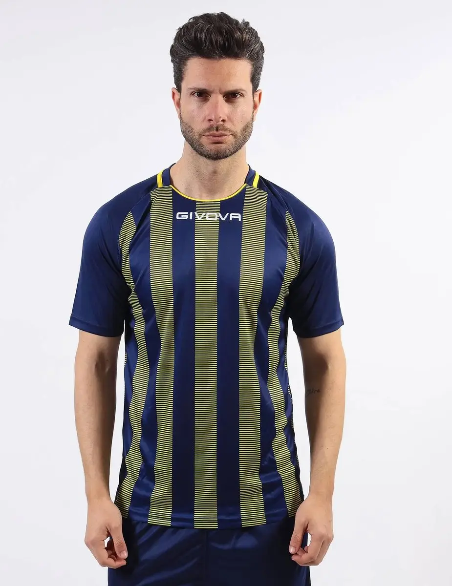 Givova Rugby Sportshirt Blauw-geel - L - afbeelding 4 van 5