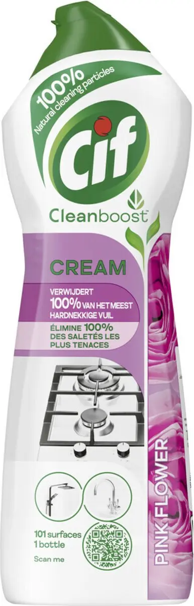 Cif Schuurmiddel Cream 750ml - Rozengeur