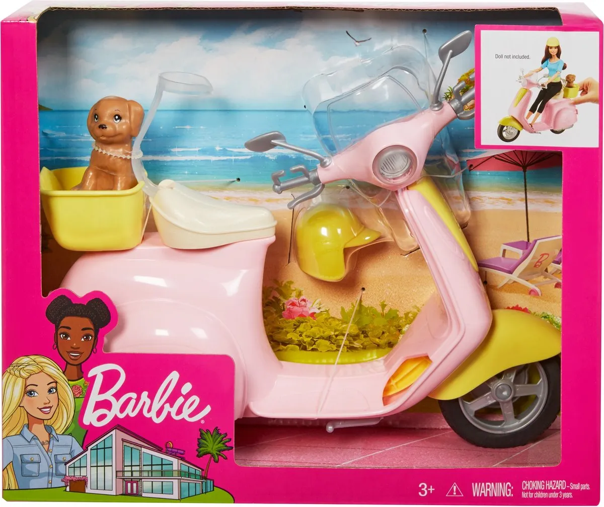 Barbie Scooter met Hondje FRP56