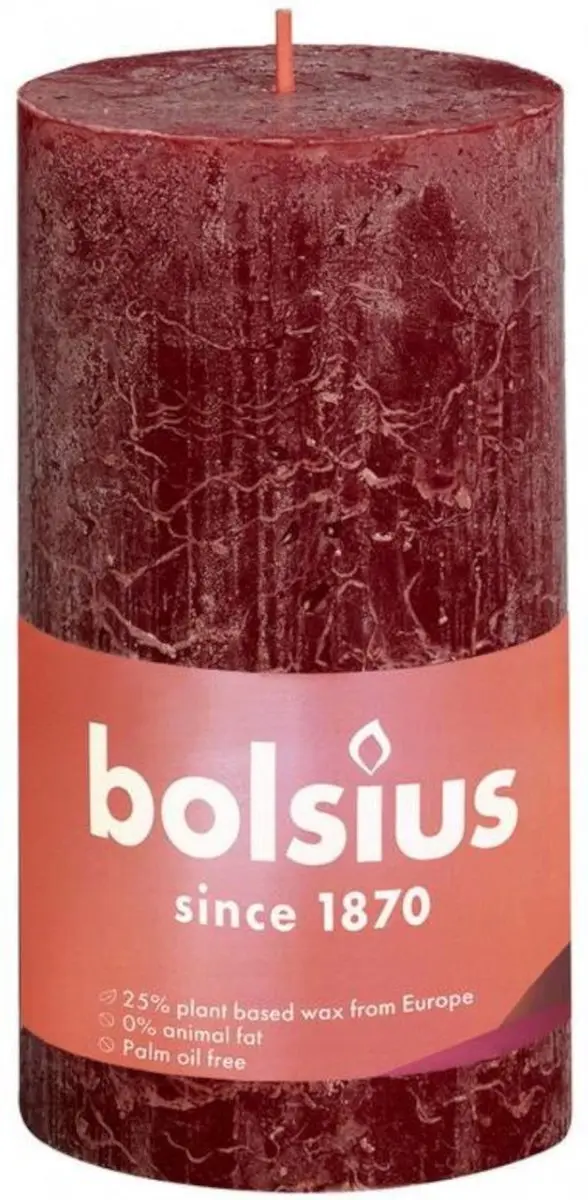 Bolsius Stompkaars Velvet Red Ø68mm